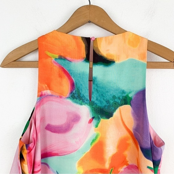 Lauren Ralph Lauren Women's Floral Print Crepe Shift Dress Sz 8 - Picture 5 of 7